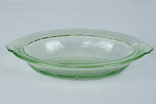 Load image into Gallery viewer, Anchor Hocking Cameo Ballerina Green Depression Glass Oval Vegetable Bowl 1930s
