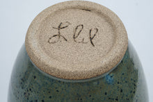 Load image into Gallery viewer, Signed Studio Pottery Vase Blue Green Speckled Glaze Handmade 7 5 Inch
