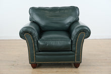 Load image into Gallery viewer, Hunter Green Leather Arm Chair – Classic Leather
