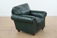 Load image into Gallery viewer, Hunter Green Leather Arm Chair – Classic Leather
