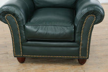Load image into Gallery viewer, Hunter Green Leather Arm Chair – Classic Leather
