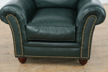 Load image into Gallery viewer, Hunter Green Leather Arm Chair – Classic Leather
