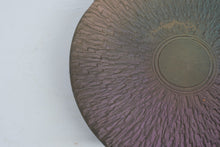 Load image into Gallery viewer, Jim Kemp Signed Studio Pottery Textured Wall Plate Purple Black Ceramic Charger 10 Inch
