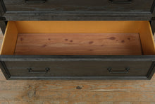 Load image into Gallery viewer, Vickery Creek Weathered Grey Cabinet Door Chest of Drawers
