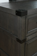 Load image into Gallery viewer, Vickery Creek Weathered Gray 7 Drawer Dresser with Antique Pewter Hardware
