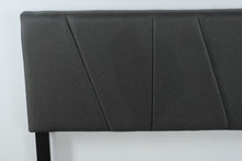 Load image into Gallery viewer, Queen Size Dark Grey Upholstered Platform Bed Frame with Headboard
