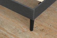 Load image into Gallery viewer, Queen Size Dark Grey Upholstered Platform Bed Frame with Headboard
