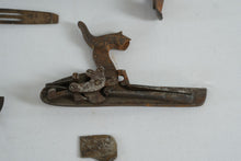 Load image into Gallery viewer, Antique Percussion Sidelock Gun Lock Assembly Engraved Hammer Parts Lot
