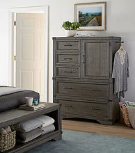 Load image into Gallery viewer, Vickery Creek Weathered Grey Cabinet Door Chest of Drawers
