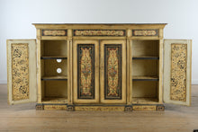 Load image into Gallery viewer, Hand-Painted Habersham Sideboard Buffet – Ornate Distressed Finish
