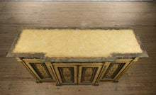 Load image into Gallery viewer, Hand-Painted Habersham Sideboard Buffet – Ornate Distressed Finish
