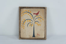 Load image into Gallery viewer, Habersham Plantation 1981 Folk Art Wood Plaques Bird Tulip Pair
