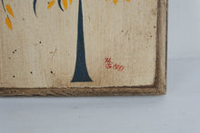 Load image into Gallery viewer, Habersham Plantation 1981 Folk Art Wood Plaques Bird Tulip Pair

