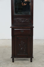 Load image into Gallery viewer, Handmade Indonesian Carved Wood Hall Tree with Mirror and Storage

