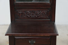 Load image into Gallery viewer, Handmade Indonesian Carved Wood Hall Tree with Mirror and Storage
