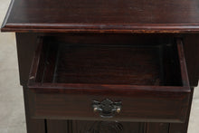 Load image into Gallery viewer, Handmade Indonesian Carved Wood Hall Tree with Mirror and Storage
