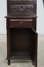 Load image into Gallery viewer, Handmade Indonesian Carved Wood Hall Tree with Mirror and Storage
