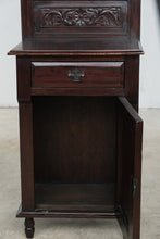 Load image into Gallery viewer, Handmade Indonesian Carved Wood Hall Tree with Mirror and Storage
