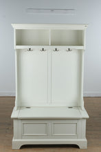 Load image into Gallery viewer, Naples White Hall Tree with Storage Bench – 40” Wide
