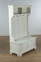 Load image into Gallery viewer, Naples White Hall Tree with Storage Bench – 40” Wide
