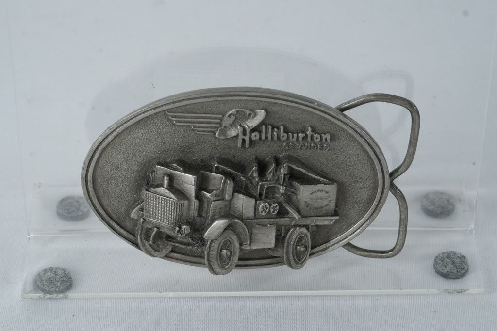 1982 Halliburton Services Commemorative Belt Buckle – 1916 FWD Truck Mounted Pumper by General Graphics