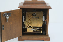 Load image into Gallery viewer, Vintage Hamilton Triple Chime Mantel Clock 1979 West Germany Wood Case
