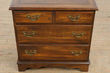 Load image into Gallery viewer, Vintage Hammary Solid Oak Three Drawer Side Table Nightstand
