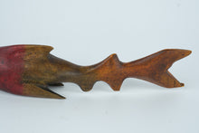Load image into Gallery viewer, Hand-Carved Wooden Hammerhead Shark Sculpture – Two-Tone Finish – Nautical Decor

