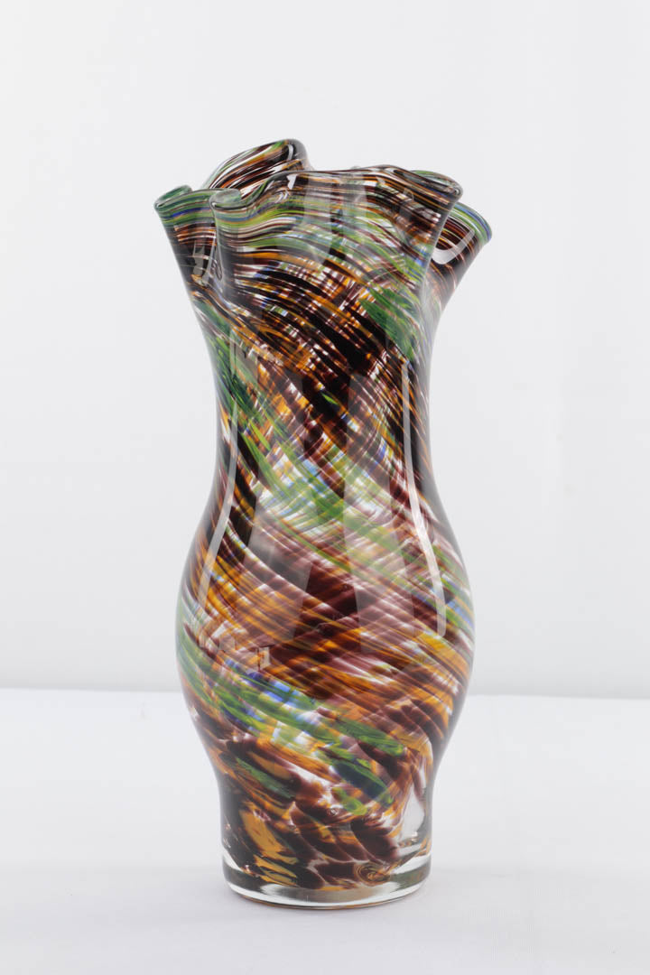 Hand Blown Glass Vase - Murano Style