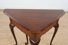 Load image into Gallery viewer, Mahogany Queen Anne Handkerchief Corner Table with Cabriole Legs
