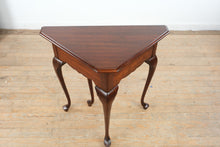 Load image into Gallery viewer, Mahogany Queen Anne Handkerchief Corner Table with Cabriole Legs
