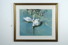 Load image into Gallery viewer, “Harmony of Spring” by Vernon Ward – Framed Swan Art Print – 28&quot; x 32&quot;
