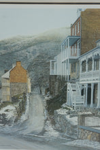 Load image into Gallery viewer, Harpers Ferry West Virginia Framed Art Print by Joanne R Happ Historic Town Scene
