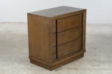 Load image into Gallery viewer, Havertys Wood Three Drawer Nightstand with Power Outlet and USB Charging
