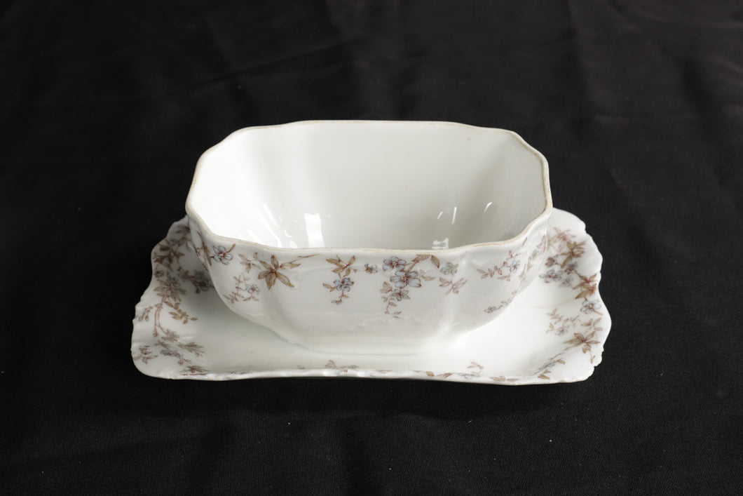 Haviland Gravy Boat Blue/tan Floral