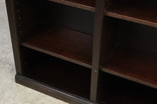 Load image into Gallery viewer, Hayneedle Dark Espresso Wood Adjustable Bookcase with Six Open Shelves
