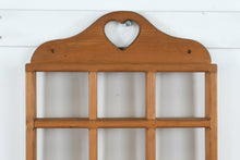 Load image into Gallery viewer, Vintage Wooden Wall Curio Shelf 16 Grid Display Rack
