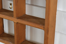Load image into Gallery viewer, Vintage Wooden Wall Curio Shelf 16 Grid Display Rack
