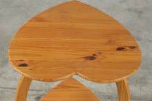 Load image into Gallery viewer, Heart Shaped Pine Accent Table with Lower Shelf
