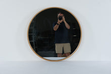 Load image into Gallery viewer, Hearth and Hand with Magnolia Round Wood Frame Wall Mirror
