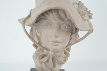 Load image into Gallery viewer, Heath King 1978 Signed Sculpture Woman Bonnet Bust Limited Edition 23 of 100
