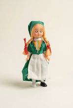 Load image into Gallery viewer, Vintage Ireland Nationality Doll 6 Inch Irish Girl Green Dress Blonde Braids
