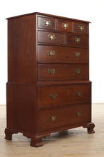 Load image into Gallery viewer, Heirloom Mahogany Chippendale Chest on Chest - Craftique
