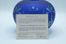 Load image into Gallery viewer, Sandcarved Favrile Satin Sunflower Vase – Fenton Heirloom Collection (Limited Edition)
