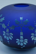 Load image into Gallery viewer, Sandcarved Favrile Satin Sunflower Vase – Fenton Heirloom Collection (Limited Edition)
