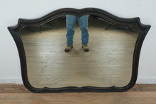 Load image into Gallery viewer, Vintage Black Painted Dresser Mirror with Distressed Finish by Hellam Furniture Company

