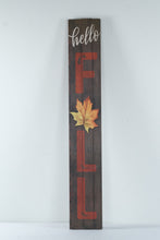 Load image into Gallery viewer, Hello Fall Wood Porch Sign Maple Leaf Rustic Autumn Harvest Decor
