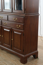 Load image into Gallery viewer, Henkel Harris Wild Black Cherry Breakfront China Cabinet Dated 1994
