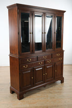 Load image into Gallery viewer, Henkel Harris Wild Black Cherry Breakfront China Cabinet Dated 1994
