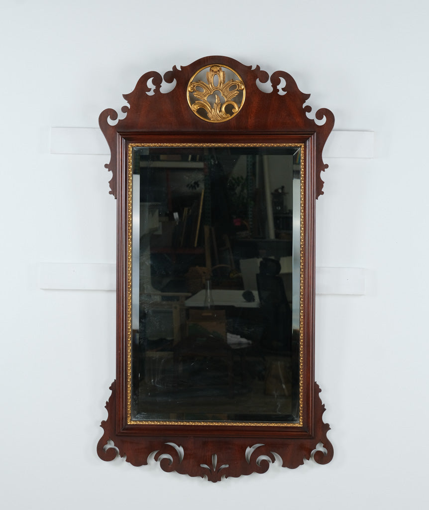 Henkel Harris Genuine Mahogany Chippendale Mirror (Style H-35, c. 20th Century)